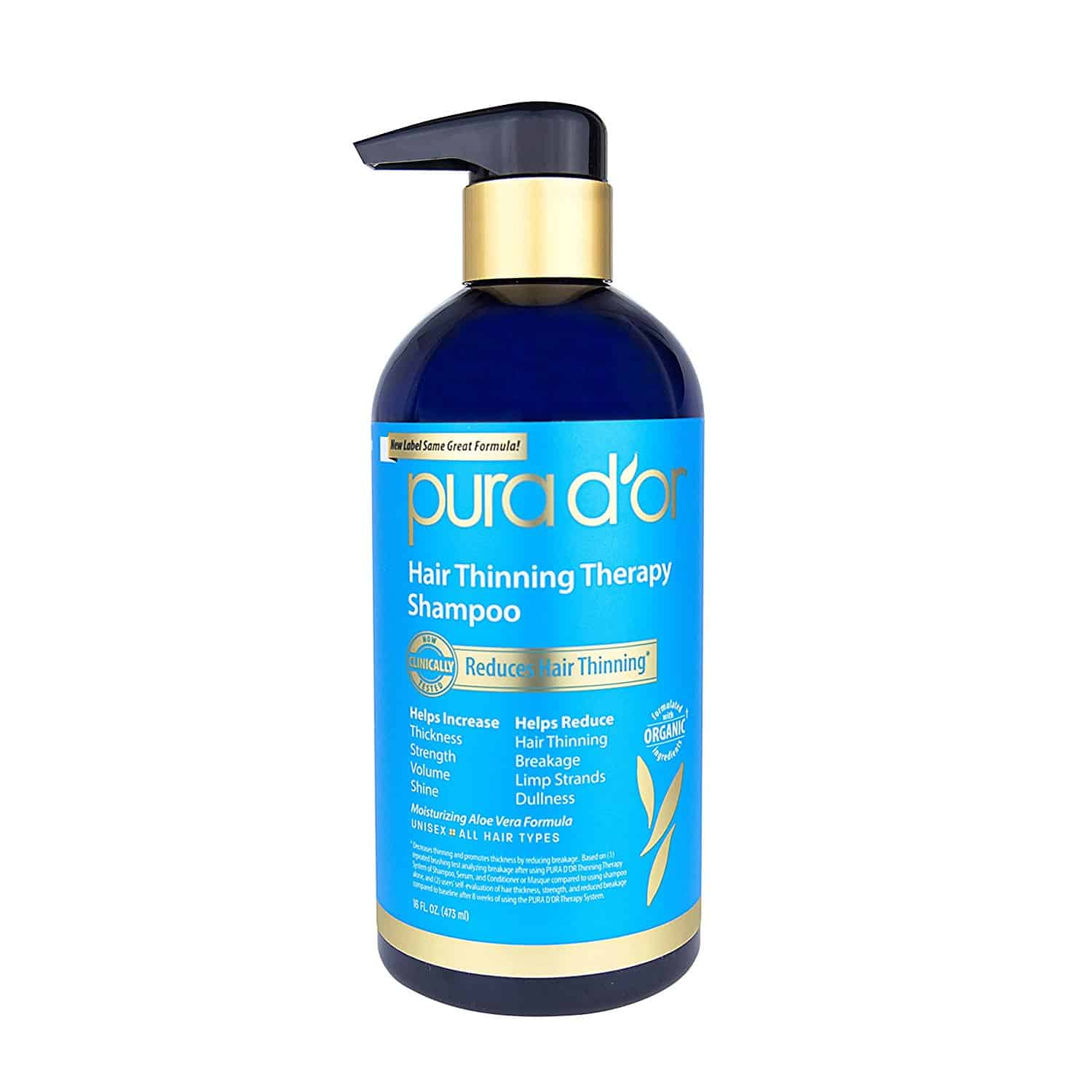 PURA D'OR Hair Thinning Therapy Shampoo for Dry Scalp